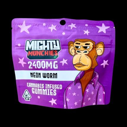 Mighty Munchies Neon Worm Cannabis Infused Gummies | 2400MG