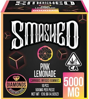 Smashed Pink Lemonade Cannabis Infused Gummies 5000MG