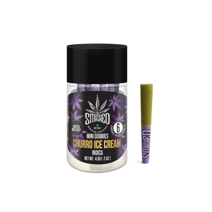 Smashed Mini Doobies Liquid Diamond Churro Ice cream