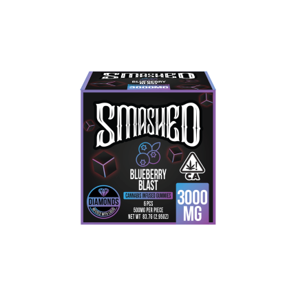 Smashed 3000mg Blueberry Blast Liquid Diamond Gummies
