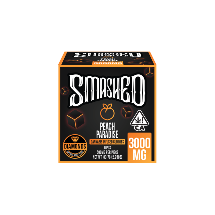 Smashed 3000mg Peach Paradise Liquid Diamond Gummies
