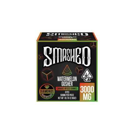 Smashed 3000mg Watermelon Gusher Liquid Diamond Gummies