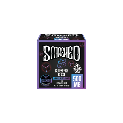 Smashed 500mg Blueberry Blast Liquid Diamond Gummies